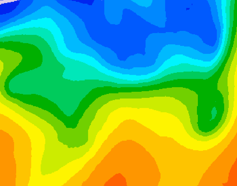 GDPS 500 millibar geopotential height 072 hour forecast chart for Canada based on 2026/10/21 0000Z data