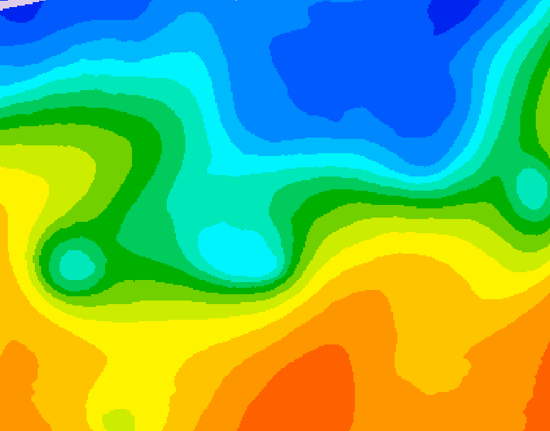 GDPS 500 millibar geopotential height 096 hour forecast chart for Canada based on 2026/10/21 0000Z data