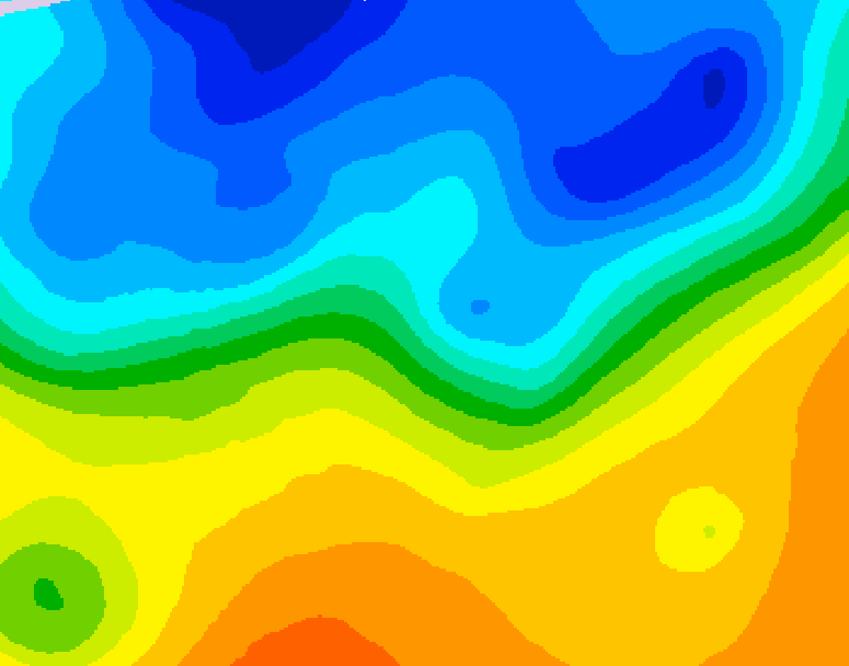 GDPS 500 millibar geopotential height 006 hour forecast chart for Canada based on 2026/10/21 1200Z data