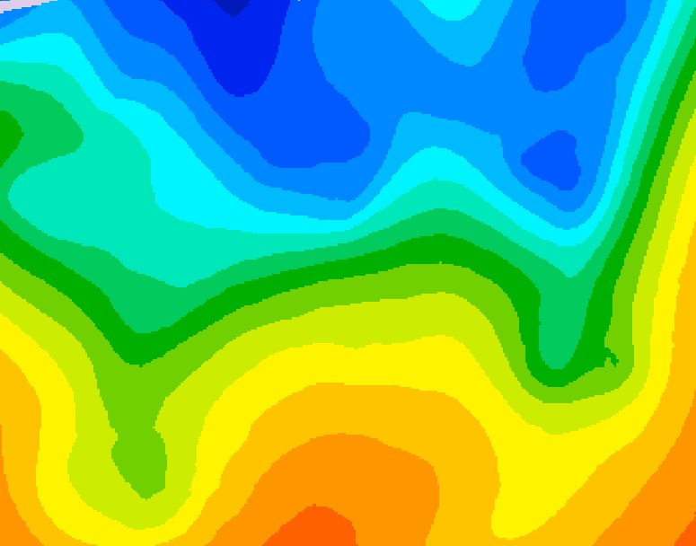GDPS 500 millibar geopotential height 042 hour forecast chart for Canada based on 2026/10/21 1200Z data