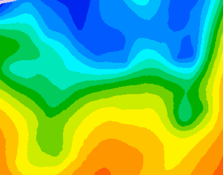 GDPS 500 millibar geopotential height 048 hour forecast chart for Canada based on 2026/10/21 1200Z data