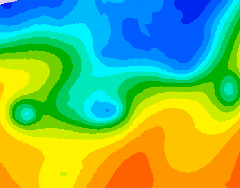 GDPS 500 millibar geopotential height 084 hour forecast chart for Canada based on 2026/10/21 1200Z data