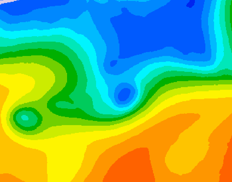 GDPS 500 millibar geopotential height 096 hour forecast chart for Canada based on 2026/10/21 1200Z data
