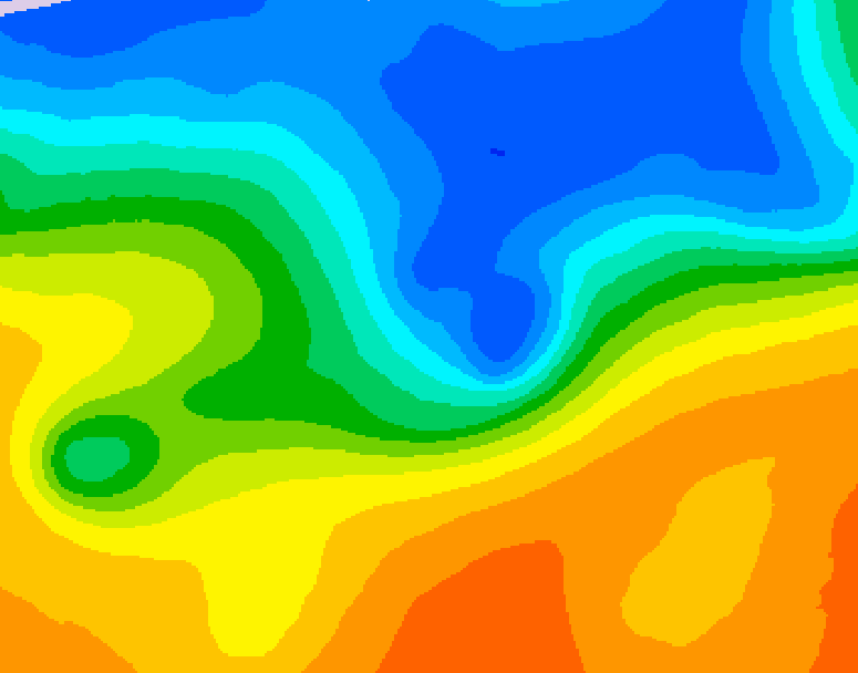 GDPS 500 millibar geopotential height 102 hour forecast chart for Canada based on 2026/10/21 1200Z data