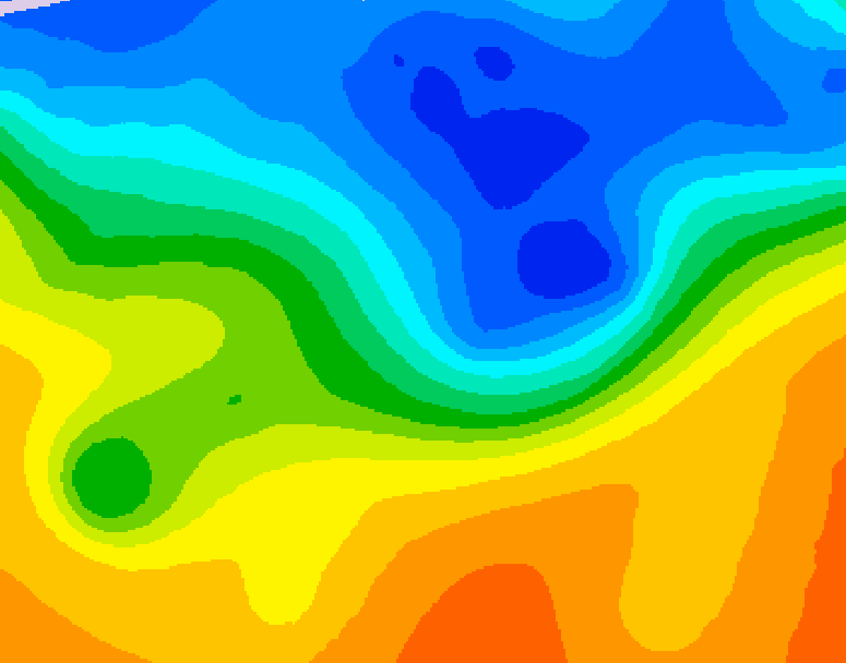 GDPS 500 millibar geopotential height 114 hour forecast chart for Canada based on 2026/10/21 1200Z data
