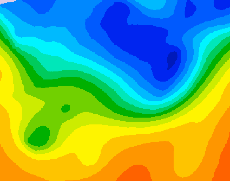 GDPS 500 millibar geopotential height 126 hour forecast chart for Canada based on 2026/10/21 1200Z data