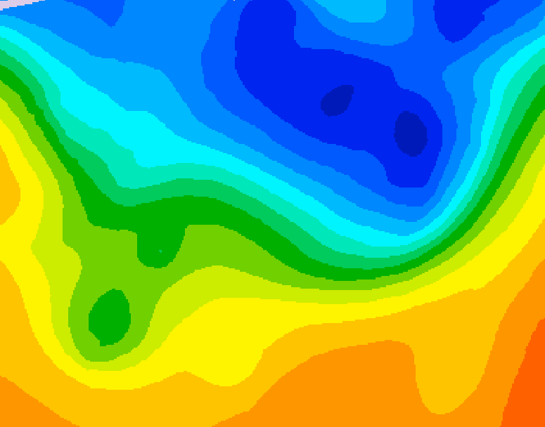 GDPS 500 millibar geopotential height 132 hour forecast chart for Canada based on 2026/10/21 1200Z data