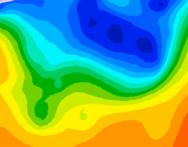 GDPS 500 millibar geopotential height 138 hour forecast chart for Canada based on 2026/10/21 1200Z data