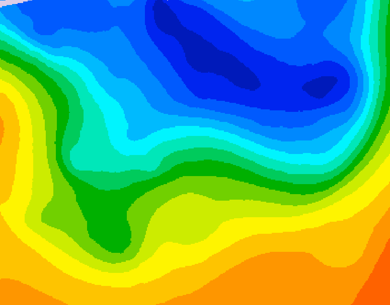 GDPS 500 millibar geopotential height 150 hour forecast chart for Canada based on 2026/10/21 1200Z data