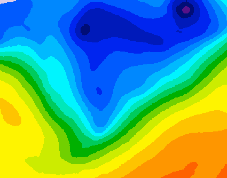 GDPS 500 millibar geopotential height 216 hour forecast chart for Canada based on 2026/10/21 1200Z data