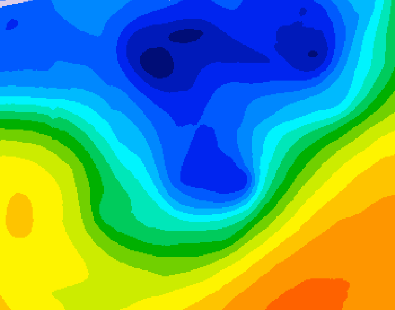 GDPS 500 millibar geopotential height 234 hour forecast chart for Canada based on 2026/10/21 1200Z data