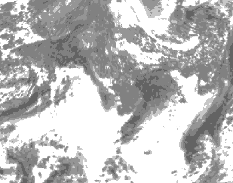 GDPS total cloud 012 hour forecast chart for Canada based on 2026/10/21 0000Z data