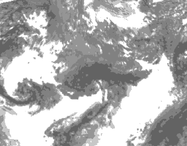 GDPS total cloud 096 hour forecast chart for Canada based on 2026/10/21 0000Z data