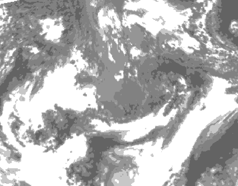 GDPS total cloud 120 hour forecast chart for Canada based on 2026/10/21 0000Z data