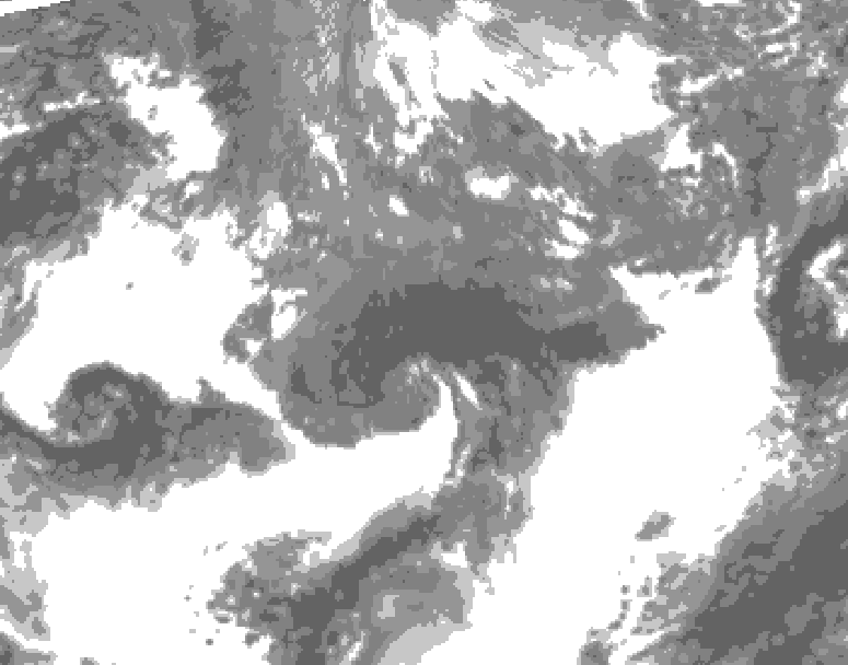 GDPS total cloud 084 hour forecast chart for Canada based on 2026/10/21 1200Z data