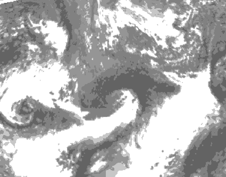 GDPS total cloud 090 hour forecast chart for Canada based on 2026/10/21 1200Z data