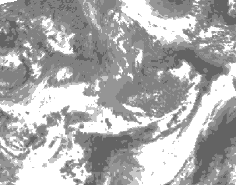 GDPS total cloud 120 hour forecast chart for Canada based on 2026/10/21 1200Z data