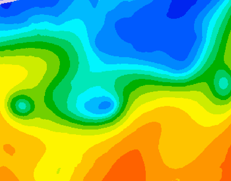 GDPS 500 millibar geopotential height 072 hour forecast chart for Canada based on 2026/10/22 0000Z data
