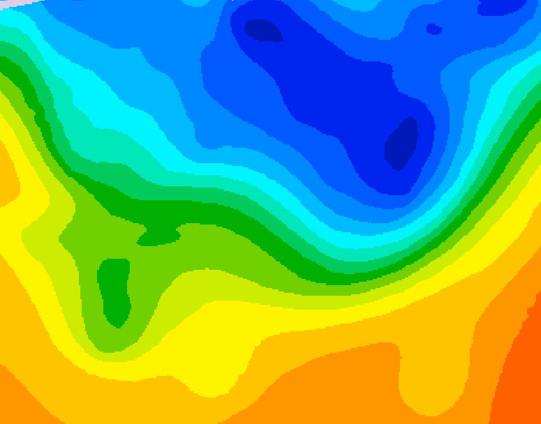 GDPS 500 millibar geopotential height 120 hour forecast chart for Canada based on 2026/10/22 0000Z data
