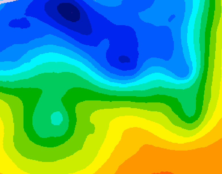 GDPS 500 millibar geopotential height 234 hour forecast chart for Canada based on 2026/10/22 0000Z data