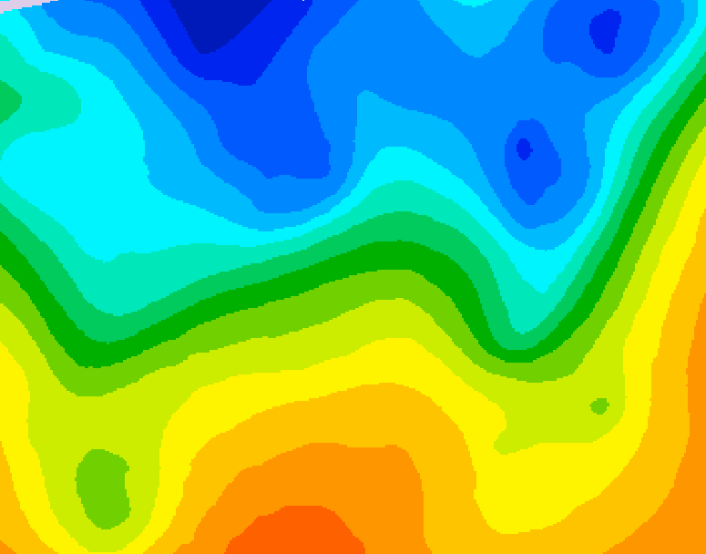 GDPS 500 millibar geopotential height 006 hour forecast chart for Canada based on 2026/10/22 1200Z data