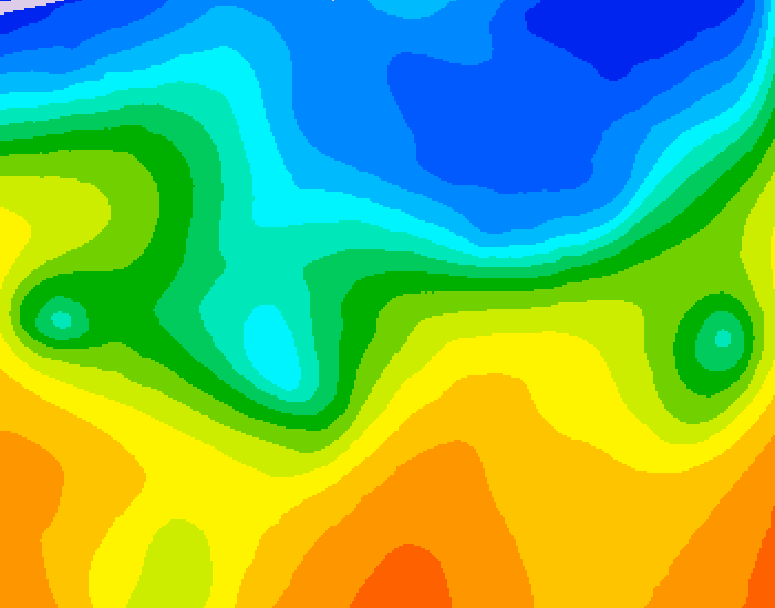 GDPS 500 millibar geopotential height 048 hour forecast chart for Canada based on 2026/10/22 1200Z data