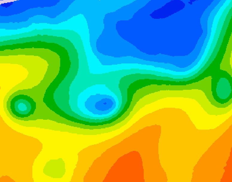 GDPS 500 millibar geopotential height 060 hour forecast chart for Canada based on 2026/10/22 1200Z data