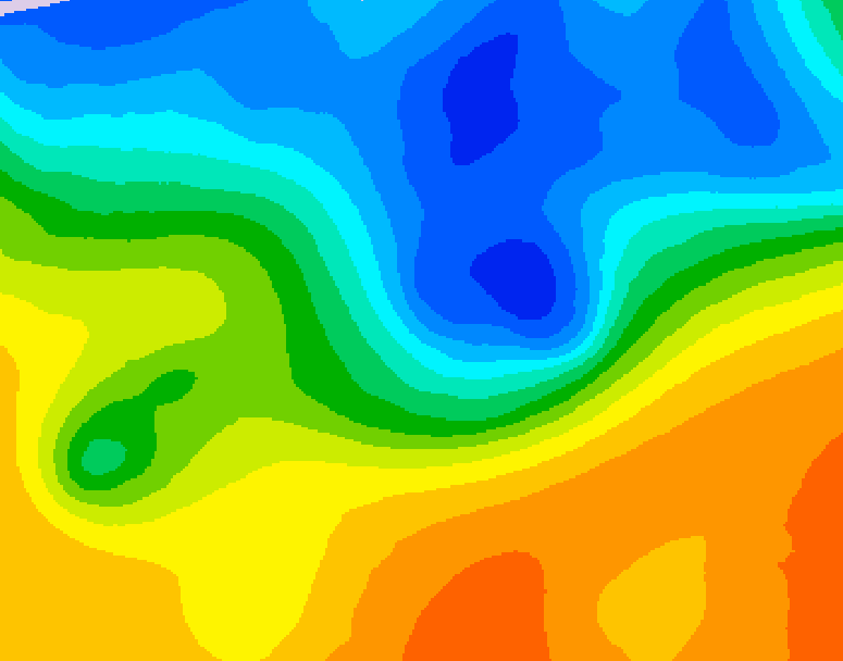 GDPS 500 millibar geopotential height 084 hour forecast chart for Canada based on 2026/10/22 1200Z data