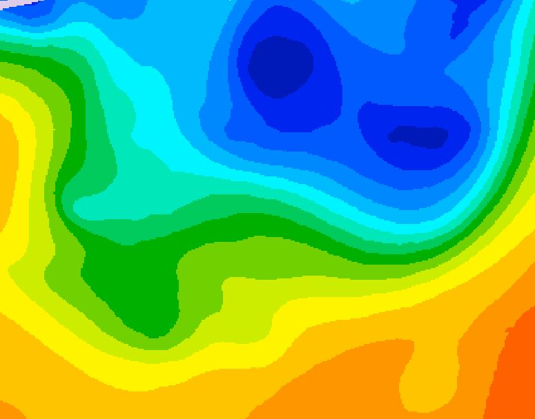 GDPS 500 millibar geopotential height 120 hour forecast chart for Canada based on 2026/10/22 1200Z data