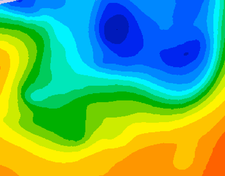GDPS 500 millibar geopotential height 126 hour forecast chart for Canada based on 2026/10/22 1200Z data