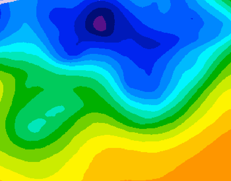GDPS 500 millibar geopotential height 192 hour forecast chart for Canada based on 2026/10/22 1200Z data