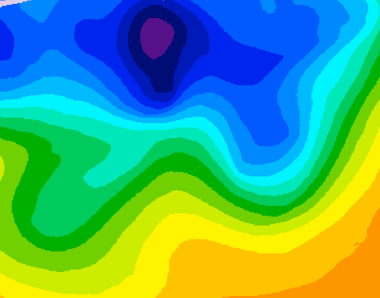 GDPS 500 millibar geopotential height 204 hour forecast chart for Canada based on 2026/10/22 1200Z data