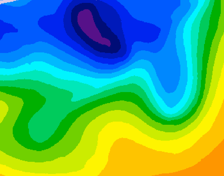 GDPS 500 millibar geopotential height 216 hour forecast chart for Canada based on 2026/10/22 1200Z data