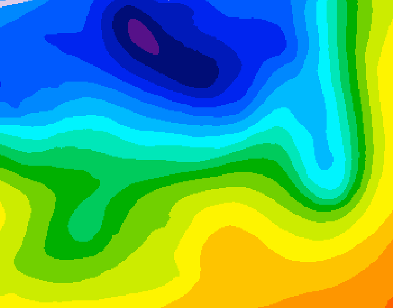 GDPS 500 millibar geopotential height 228 hour forecast chart for Canada based on 2026/10/22 1200Z data