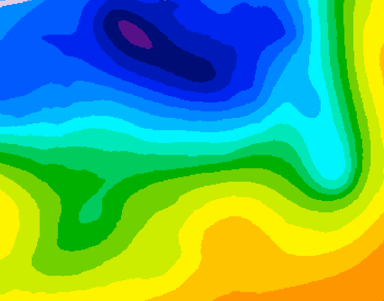 GDPS 500 millibar geopotential height 234 hour forecast chart for Canada based on 2026/10/22 1200Z data
