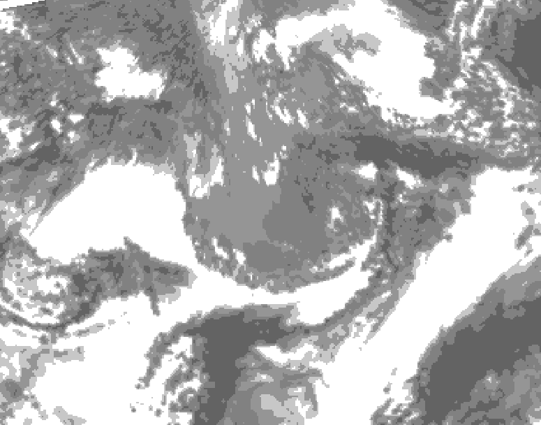 GDPS total cloud 084 hour forecast chart for Canada based on 2026/10/22 1200Z data