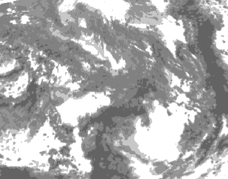 GDPS total cloud 234 hour forecast chart for Canada based on 2026/10/22 1200Z data