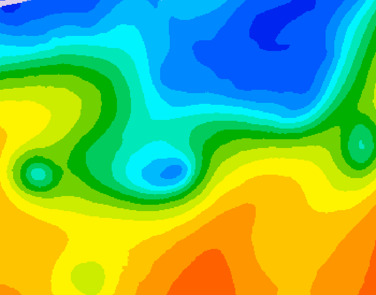 GDPS 500 millibar geopotential height 048 hour forecast chart for Canada based on 2026/10/23 0000Z data