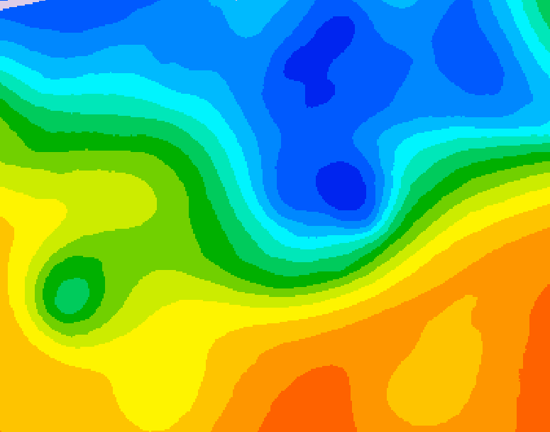 GDPS 500 millibar geopotential height 072 hour forecast chart for Canada based on 2026/10/23 0000Z data
