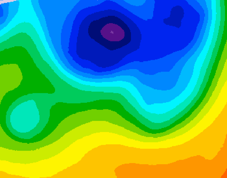 GDPS 500 millibar geopotential height 192 hour forecast chart for Canada based on 2026/10/23 0000Z data