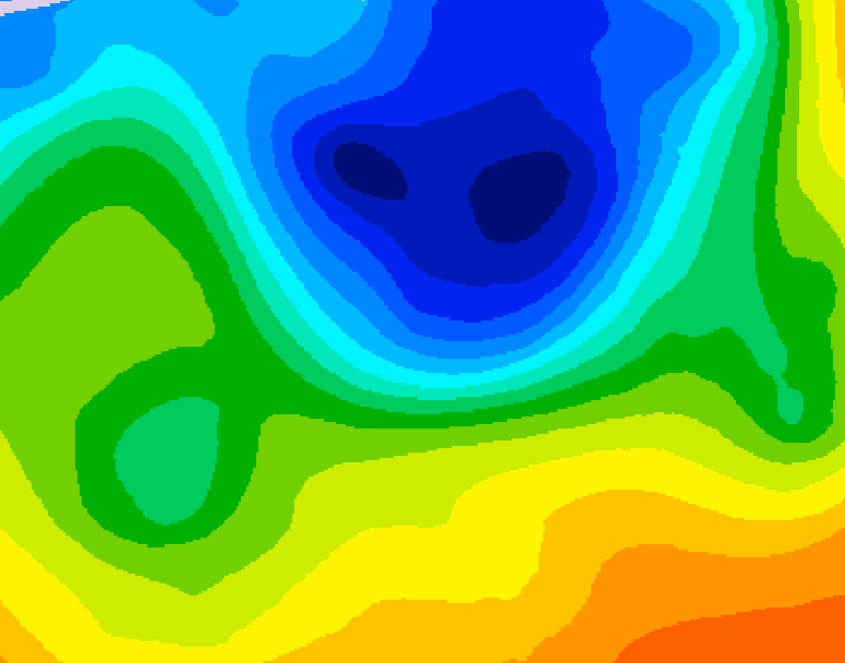 GDPS 500 millibar geopotential height 234 hour forecast chart for Canada based on 2026/10/23 0000Z data