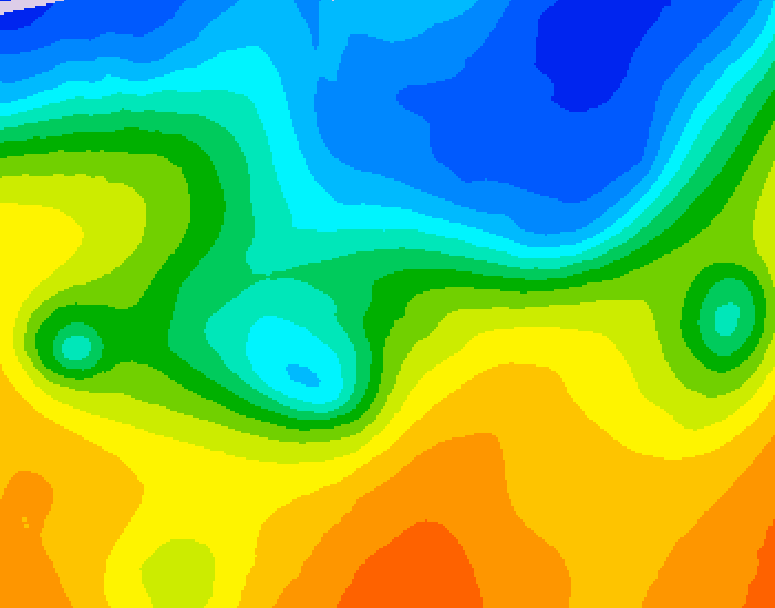 GDPS 500 millibar geopotential height 030 hour forecast chart for Canada based on 2026/10/23 1200Z data