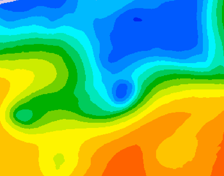 GDPS 500 millibar geopotential height 048 hour forecast chart for Canada based on 2026/10/23 1200Z data
