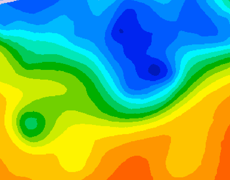 GDPS 500 millibar geopotential height 066 hour forecast chart for Canada based on 2026/10/23 1200Z data