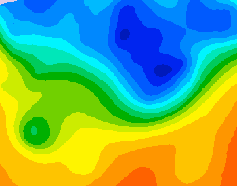 GDPS 500 millibar geopotential height 072 hour forecast chart for Canada based on 2026/10/23 1200Z data