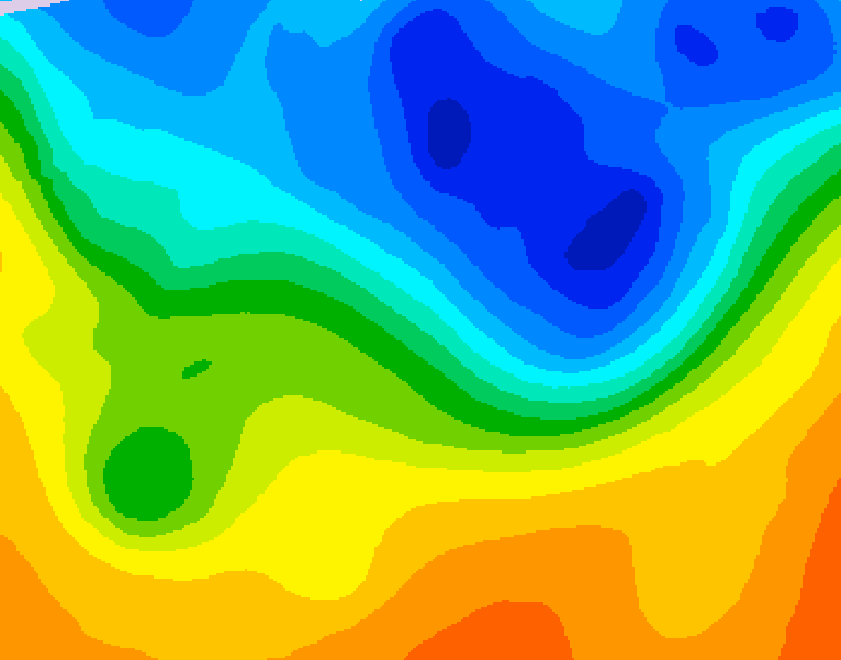 GDPS 500 millibar geopotential height 078 hour forecast chart for Canada based on 2026/10/23 1200Z data