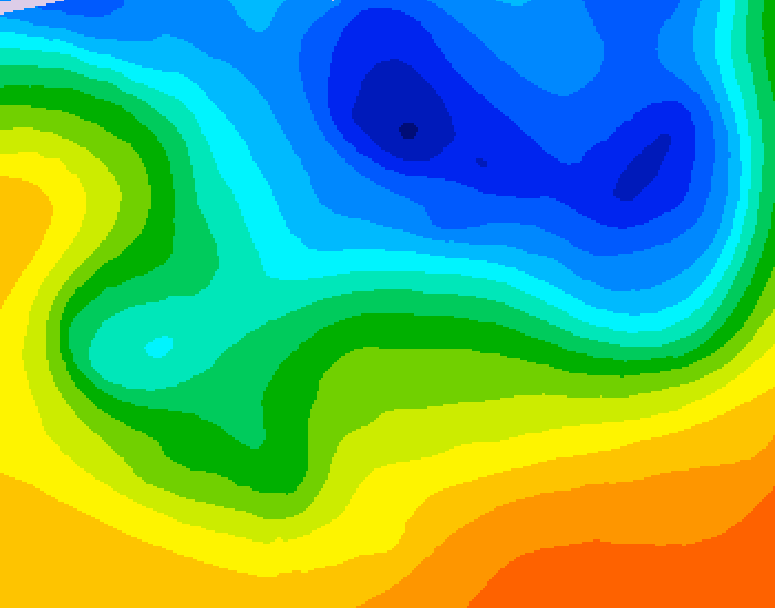 GDPS 500 millibar geopotential height 108 hour forecast chart for Canada based on 2026/10/23 1200Z data