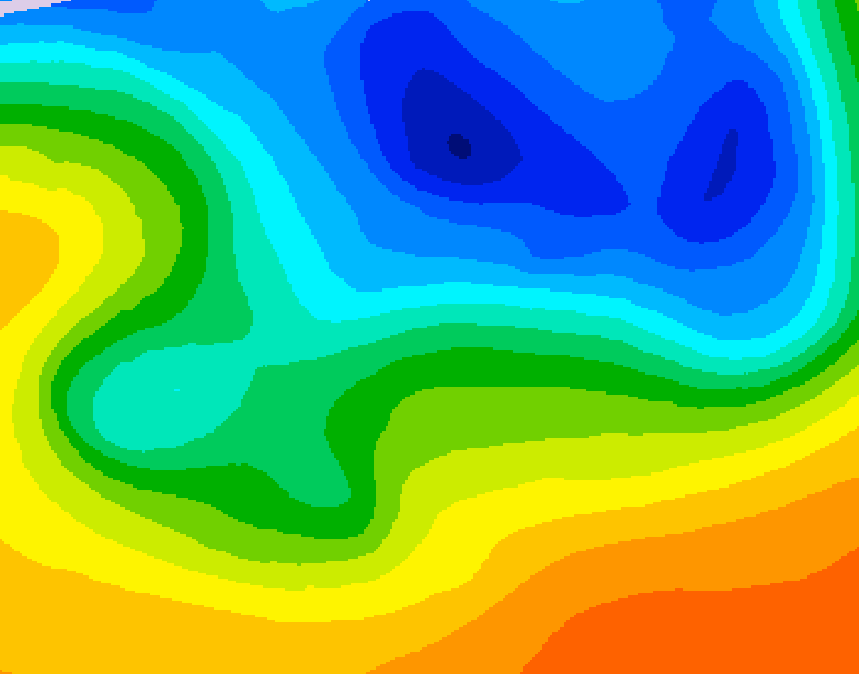 GDPS 500 millibar geopotential height 114 hour forecast chart for Canada based on 2026/10/23 1200Z data