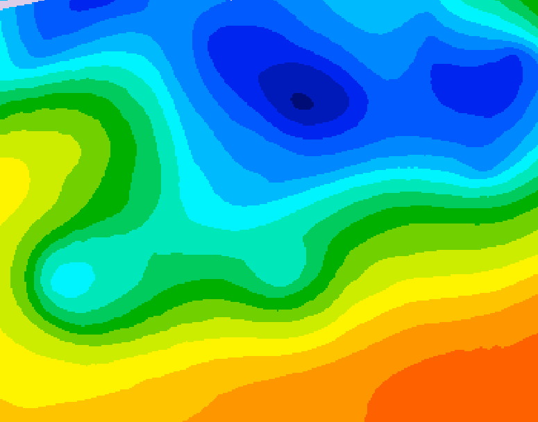GDPS 500 millibar geopotential height 138 hour forecast chart for Canada based on 2026/10/23 1200Z data