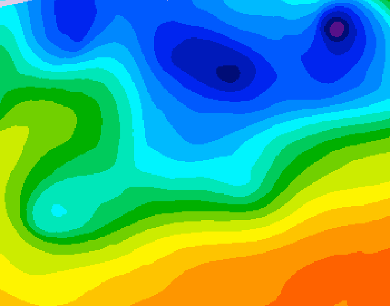 GDPS 500 millibar geopotential height 150 hour forecast chart for Canada based on 2026/10/23 1200Z data